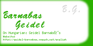 barnabas geidel business card